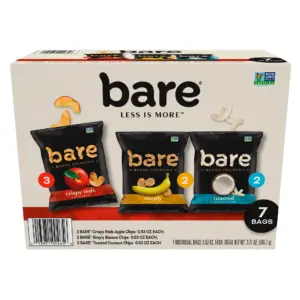 (2 pack) Bare | Baked Crunchy Fruit Chips Snack Pack | 0.53 Ounce Bags | 7 Count