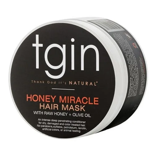 Thank GOD It's NATURAL (tgin) Honey Miracle Hair Mask Deep Conditioner | 12 Ounce | 2 Pack