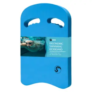 Sunlite Sports Swimming Kickboard with Ergonomic Grip Handles | One Size Fits All | for Children & Adults | Pool Training Swimming Aid | for Beginner & Advanced Swimmers | Ergo Blue