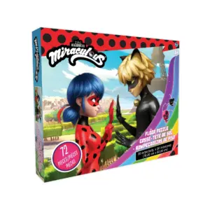 Sure-Lox Miraculous Ladybug Kids Floor Puzzle Featuring Lady and Cat Noir. Educational Gifts for Boys and Girls. Colorful Pieces Fit Together Perfectly. Great Birthday Gift for Boys