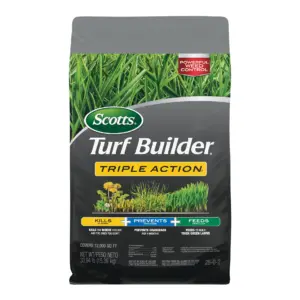 Scotts Turf Builder Triple Action1 | Combination Weed Control | Weed Preventer | & Fertilizer | 33.94 lbs. | 12,000 sq. ft