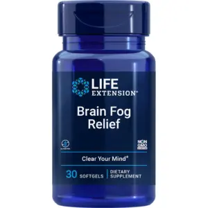 Life Extension Brain Fog Relief Caffeine-Free | Fast-Acting Nootropic Formula Helps Clear Your Mind Gluten-Free | Non-GMO | 30 Softgels