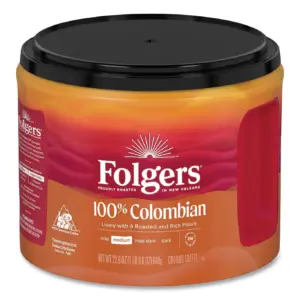 (4 pack) Folgers Colombian Ground Coffee | Medium Roast | 22.6 Ounce. Canister
