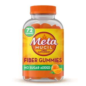 Metamucil Fiber Supplement | Sugar Free Fiber Gummies for Daily Digestive Health | Orange | 72 Count