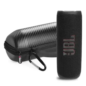 JBL FLIP 7 Waterproof Portable Speaker Bundle with gSport Carbon Fiber Case (Black) (Premium Edition)