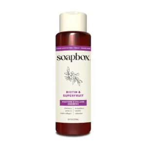 Soapbox Biotin and Superfruit Volumizing Shampoo with Elderberry and Plum Oil | 16 fl Ounce