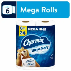Charmin Ultra Soft Toilet Paper | 6 Mega Rolls = 24 Regular Rolls | 6 Count