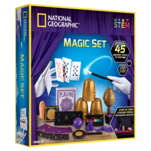 NATIONAL GEOGRAPHIC Kids Magic Science Set | 45 Magic Tricks for Unisex Kids to Perform