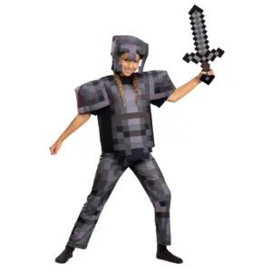 Kid's Minecraft Netherite Armor Deluxe Costume | Size 10/12