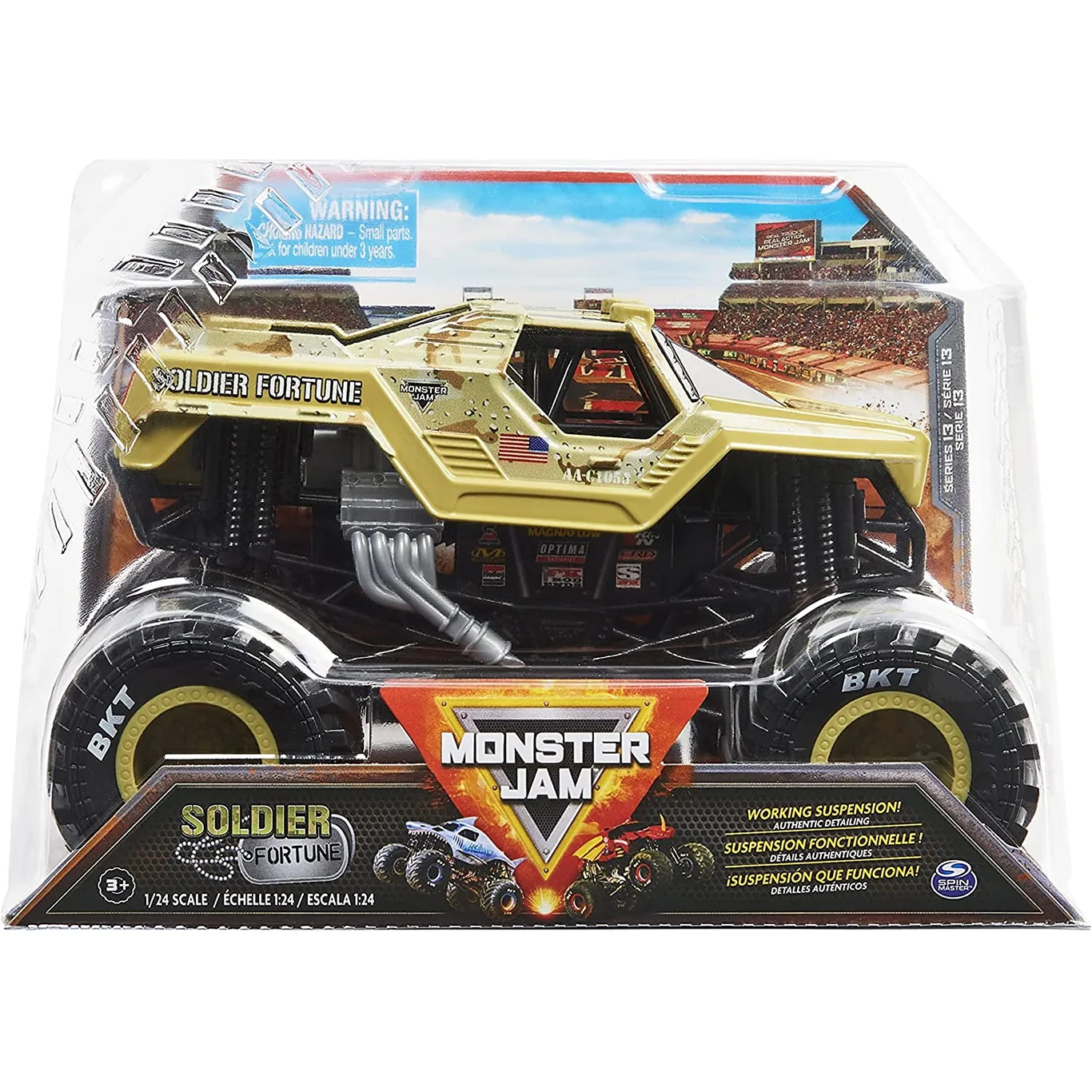 Monster Jam Soldier Fortune (Tan) 1:24 Scale Monster Truck (Premium Edition)