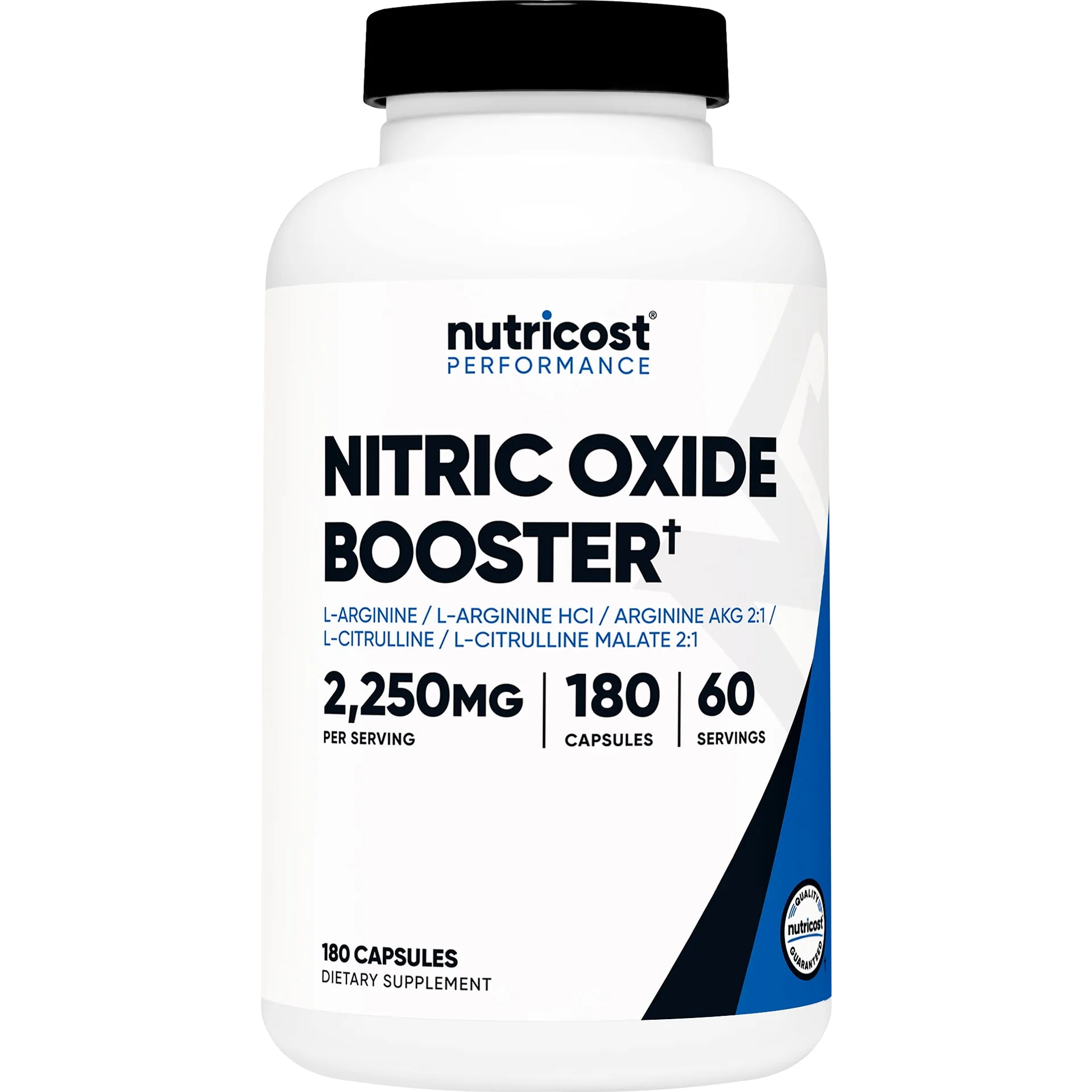 Nutricost Nitric Oxide Booster Capsules 750mg | 180 Capsules | Supplement