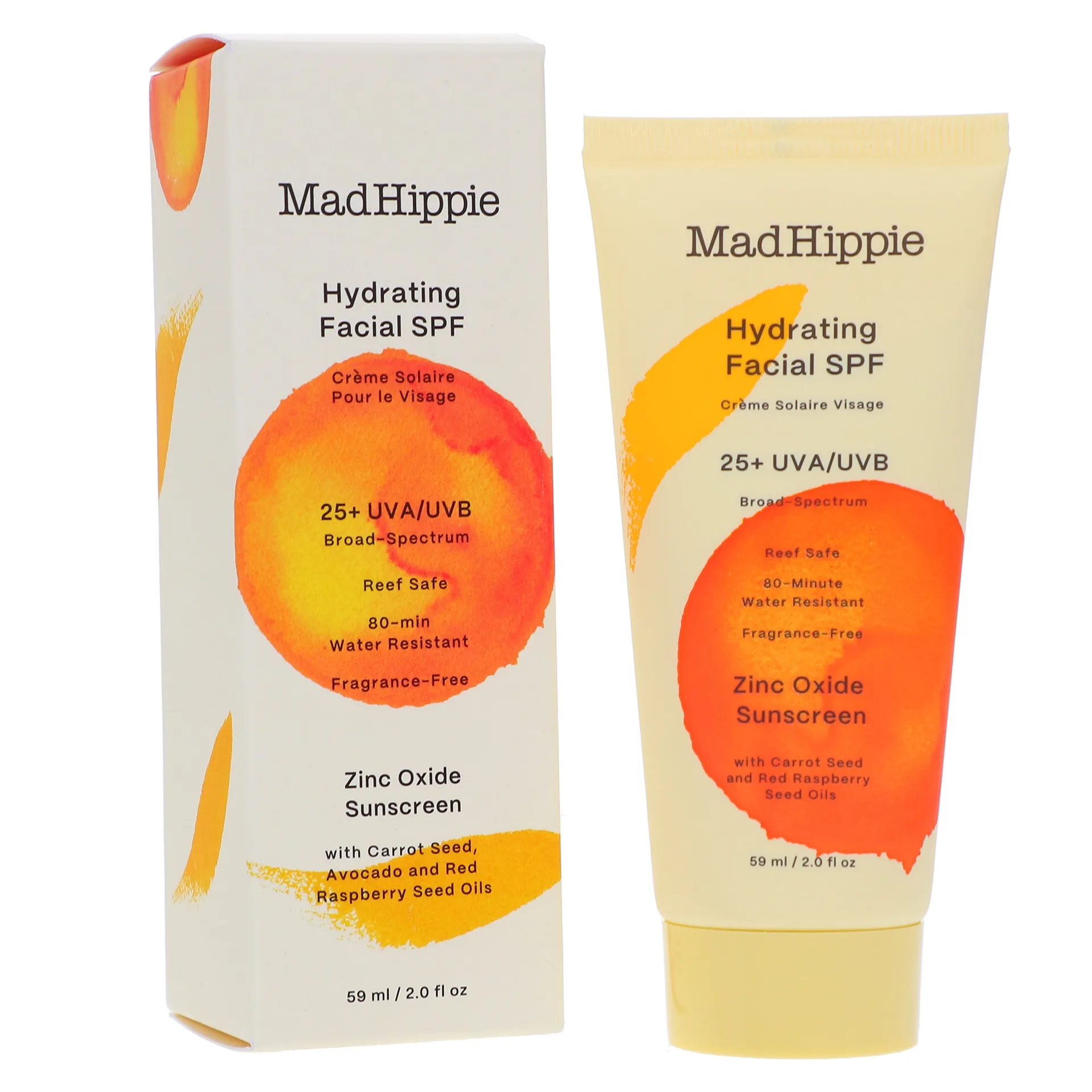 Mad Hippie Hydrating Facial SPF 25 Plus 2 Ounce Sunscreen