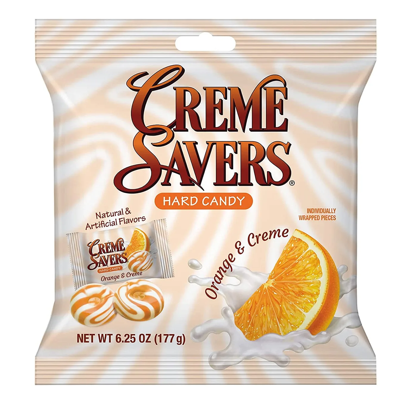 Creme Savers Orange & Creme Hard Candy 6.25oz Bag | 6.25 Ounce