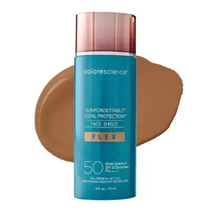 Colorescience Sunforgettable Total Protection Face Shield Flex SPF 50 | Deep | 1.8 Ounce | Beige