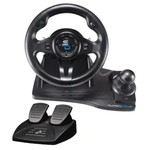 Subsonic | Superdrive GS550 Steering Wheel | 270 Rotation | with Pedals | Paddle Shifter & Vibration. Compatible Switch 2 / Switch | PS4 | Xbox One | xbox Series x/S | PC Black