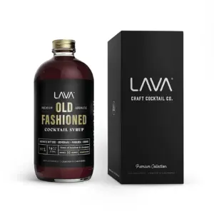 LAVA Premium Aromatic Old Fashioned Mix 16oz | Small Batched | Handcrafted | Aromatic Bitters | Demerara | Marasca Cherry | Orange Zest | Hazelnut & Cinnamon. Old Fashioned Drink Mix Makes 32 Cocktails | 1
