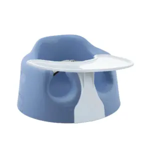 Bumbo Baby Floor Seat – Portable Infant Booster | Powder Blue | Without Tray | 1