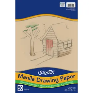 UCreate Manila Drawing Paper | Standard Weight | 12 x 18 | 50 Sheets