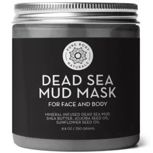 Dead Sea Mud Mask Treatment for Oily Skin | Blackhead | Acne | Dead Skin 8.8oz by Pure Body Naturals