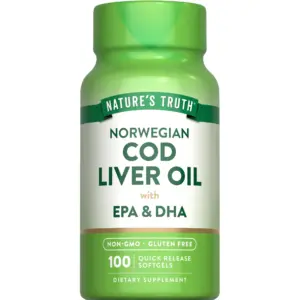 6 Pack | Nature's Truth Norwegian COD Liver Oil Supplement | 100 ea