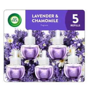 Air Wick Plug-Inch Scented Oil Air Freshener Warmer Refills | Lavender & Chamomile | 5 Count