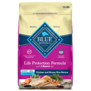 Blue Buffalo Life Protection Formula Small Breed Senior Dry Dog Food | Chicken and Rice | 15lb | 15 lbs