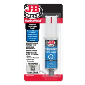 J-B Weld MarineWeld Adhesive Syringe 25 Milliliters | 0.85 Ounce | Single | Multicolor