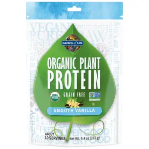 Organic Plant Protien Smooth Vanilla By Garden Of Life | 9 Ounces