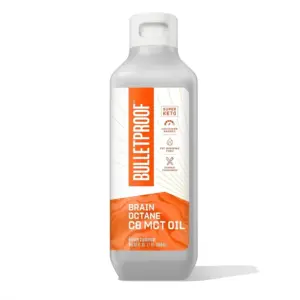 Bulletproof Brain Octane C8 MCT Oil | 32 Ounces | Keto Supplement for Sustained Energy & Fewer Cravings
