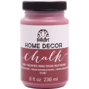 FolkArt Home Decor Chalk Acrylic Craft Paint | Tuscan Red | Ultra Matte Finish | 8 fl Ounce | Single