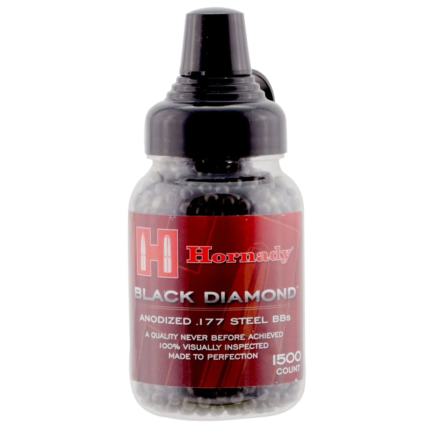 Umarex Hornady .177 Steel BB Ammunition | Black Plated | 1500 Count for Airguns