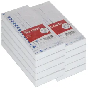 Pyramid Time Systems 35100-10MB English Language Authentic & Genuine Time Cards | 1,000 Count