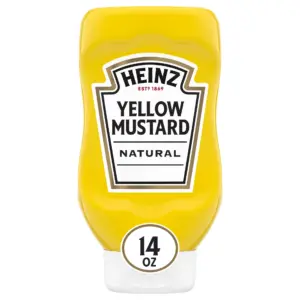 Heinz 100% Natural Yellow Mustard 14 Ounce Bottle (Pack of 4)