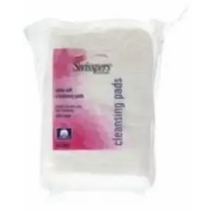 Swisspers Premium Ultra Soft Facial Cleansing Cotton Pads 50 ea (Pack of 2) (Premium Edition)