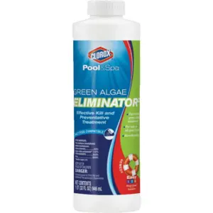 Clorox Pool&Spa Green Algaecide Eliminator 2 Liquid | 32 Ounce