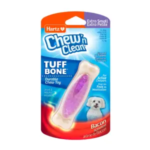 Hartz Chew n Clean Tuff Bone Extra Small Durable Bacon Scented Chew Toy | Nylon | 1 Count