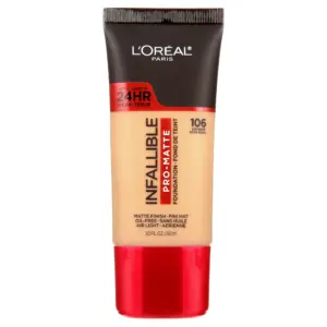 L'Oreal Paris Infallible Pro-Matte Liquid Foundation Makeup | 106.5 Shell | 1 fl Ounce