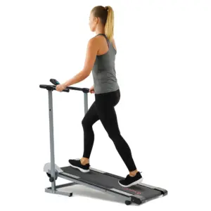 Sunny Health and Fitness Non Powered Manual Treadmill | Compact Foldable and No Electricity Required SF-T1407M