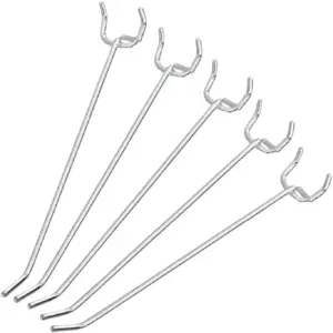 Neiko 53102A 6 Pegboard Hook Organizer Kit | 50 Pack | Hanging Hooks for Garage Organization