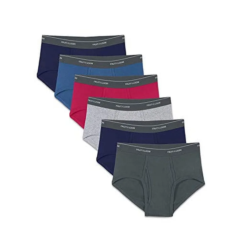 Fruit of the Loom Men's Fashion Brief (Pack of 6) | Solids | Small