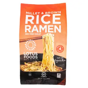 Lotus Foods Millet and Brown Rice Ramen With Miso Soup | 2.8 Ounce | Single