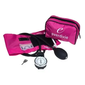 Dixie EMS Pink Adult Aneroid Blood Pressure Cuff W/ Matching Case (Premium Edition)