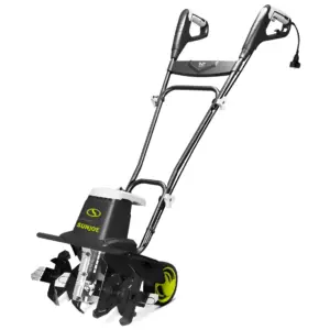 Open Box Sun Joe Electric Garden Tiller Cultivator | Steel Tines | 12 Amp | 16