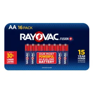 Rayovac Fusion AA Batteries (16 Pack) | Double A Alkaline Batteries