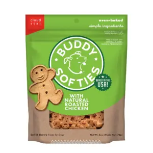 Buddy Biscuits Softies Soft and Chewy Dog Treats | Roasted Chicken | 6 Ounce. Bag
