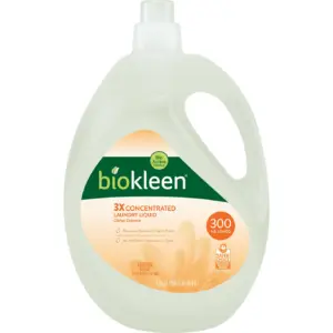 Biokleen Natural Laundry Detergent Liquid | 300 Loads- Eco Friendly Concentrated Plant Based Safe for Kids & Pets No Artificial Colors or Preservatives | Citrus