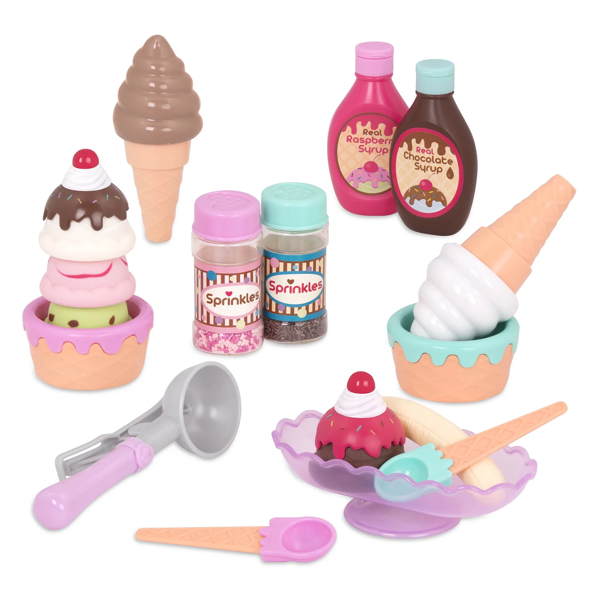 Play Circle- Toy Food – Ice Cream Set – Kitchen Accessories For Kids- Pretend Play- Sweet Treats Ice Cream Parlour- 3 years + (21 Pieces)