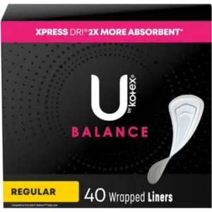 U by Kotex Balance Daily Wrapped Panty Liners | Light Absorbency | Long | 90 ct (Packaging May Vary)