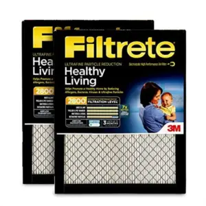 Filtrete 20x20x1 Air Filter | MPR 2800 | MERV 14 | Healthy Living Ultrafine Particle Reduction 3-Month Pleated 1-Inch Air Filters | 2 Filters