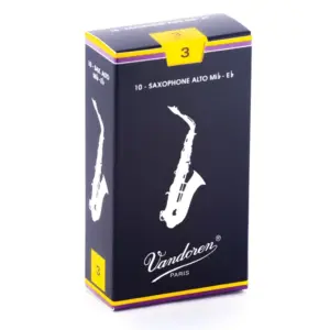 Vandoren Alto Sax Traditional Reeds Strength #3; Box of 10 (Premium Edition)